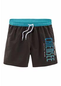 Chiemsee, Herren Badeshorts mit Gesäßtasche, Türkis / Graphit