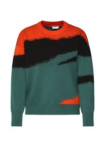 Noisy may, Damen Pullover 'TIMO', Anthrazit / Grün / Orange