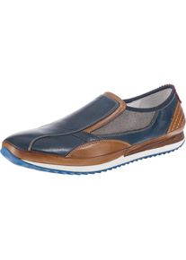 Galizio Torresi, Herren Slipper 'Amalfi', Navy / Braun / Rot
