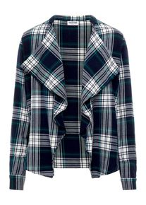 Noisy may, Damen Strickjacke, Türkis / Nachtblau / Weiß