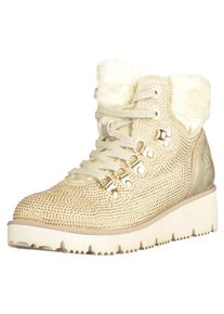 s.Oliver RED LABEL, Damen Schn&uuml;rstiefel, Gold / Wei&szlig;