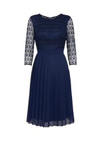 Chi Chi London, Damen Midikleid mit Spitze, Navy