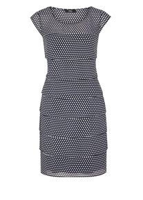 s.Oliver BLACK LABEL, Damen Kleid, Dunkelblau / Weiß