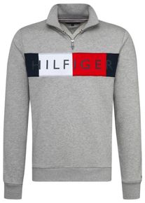 Tommy Hilfiger, Herren Sweatshirt, Kobaltblau / Graumeliert / Rot / Wei&szlig;