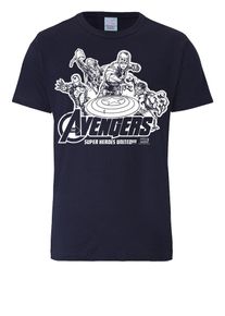 logoshirt, Herren T-Shirt Avengers - Marvel, Dunkelblau / Weiß