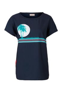 TRIANGLE, Damen Blusenshirt, T&uuml;rkis / Nachtblau / Rot / Wei&szlig;