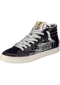 P448, Damen Sneakers, Gold / Schwarz / Silber