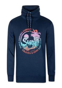 & Colours & Sons COLOURS & SONS, Herren Sweatshirt 'Bailey', Hellblau / Dunkelblau / Helllila / Orangerot