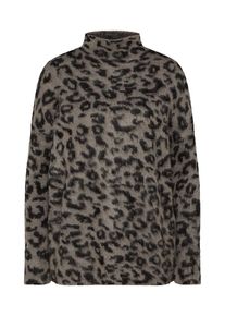 Only, Damen Pullover, Taupe / Schwarz
