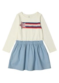 Esprit, Mädchen Kleid, Beige / Rauchblau