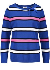 Gerry Weber, Damen Pullover, Blau / Pink / Schwarz / Wei&szlig;