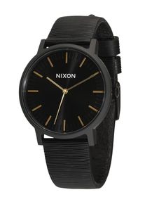 Nixon, Damen Armbanduhr 'Porter Leather', Schwarz