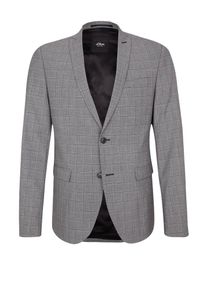 s.Oliver BLACK LABEL, Herren Sakko, Grau / Schwarz