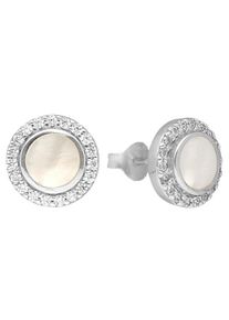 Firetti, Damen Ohrstecker, Silber / Perlweiß