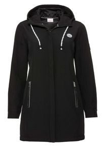 sheego Casual, Damen Outdoorjacke, Schwarz / Weiß