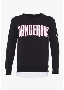 PLUS EIGHTEEN, Herren Sweatshirt, Hellrot / Schwarz