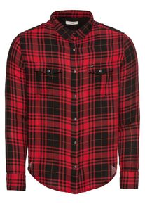 Lee, Herren Jeanshemd 'Western', Rot / Schwarz