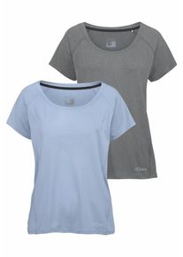 OCEAN SPORTSWEAR, Damen Funktionsshirt, Hellblau / Grau