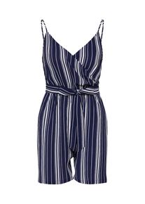 boohoo, Damen Jumpsuit, Blau / Wei&szlig;
