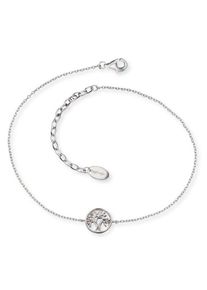 Engelsrufer, Damen Fußkette 'Lebensbaum, ERF-Liltree', Silber