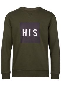 H.I.S. HIS JEANS, Herren Sweatshirt, Dunkelgrün