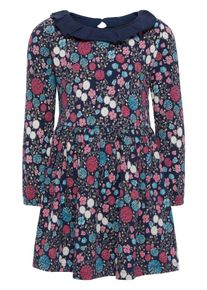 name it, Mädchen Kleid mit langen Ärmeln Bluprint-, Blau / Rosa / Weiß