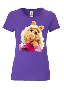 logoshirt, Damen T-Shirt 'Miss Piggy - Portrait', Dunkellila