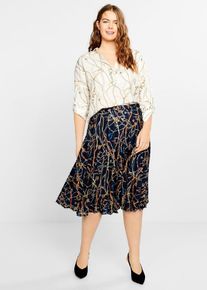 Violeta by Mango, Damen Bluse 'Cadena', Goldgelb / Silber / Weiß