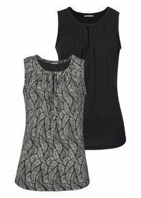 Lascana, Damen Top, Schwarz