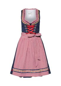 Marjo, Damen Dirndl 'Blanda', Blau / Rot