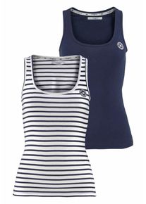 Tom Tailor Polo Team, Damen Tanktop, Blau / Offwhite