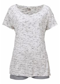 Bench, Damen Shorty, Grau / Wei&szlig;meliert