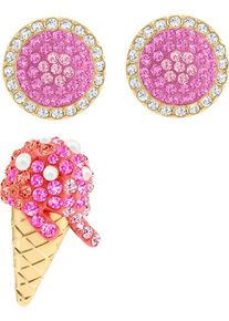 Swarovski, Damen Ohrstecker 'No Regrets 5457497', Goldgelb / Lila / Hummer