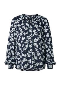 Marc O'Polo Marc O'Polo, Damen Blusenshirt, Kobaltblau / Weiß