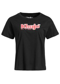 Khujo, Damen T-Shirt 'Marlenia', Hellrot / Schwarz / Weiß