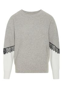 Véro Moda VERO MODA, Damen Strickpullover, Grau / Weiß