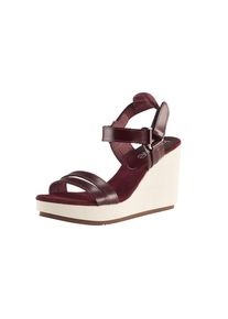 Heine, Damen Sandalette, Rot / Wei&szlig;