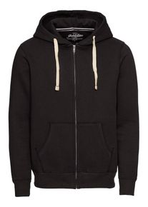 Jack & Jones JACK & JONES, Herren Sweatjacke 'JJESPACE MELANGE', Schwarz