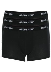ABOUT YOU, Herren Trunks, Schwarz / Weiß