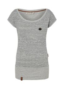 Naketano, Damen Shirt 'Wolle Dizzy', Graumeliert / Schwarz