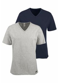 H.I.S. H.I.S, Herren Kurzarmshirt (2 Stck.), Navy