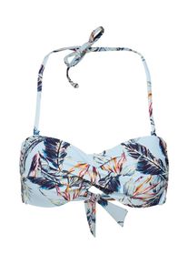 Véro Moda VERO MODA, Damen Bikinitop 'VMPALM BANDEAU SWIMTOP', Hellblau / Mischfarben