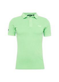 Superdry, Herren Poloshirt 'VINTAGE DESTROY S/S PIQUE', Neongr&uuml;n