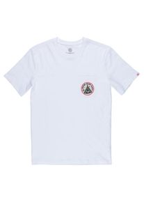 Element, Herren T-Shirt 'Spook Pocket', Gelb / Grün / Rot / Schwarz / Weiß