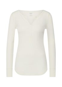 GAP, Damen Shirt 'LS WAFFLE HNLY', Creme