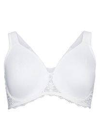 Große Größen T-Shirt-BH mit Spitze und nahtlosen Cups Gr. 110B weiß von sheego für Damen