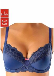 Petite Fleur Große Größen Bügel-BH Gr. 90C beige/blau für Damen