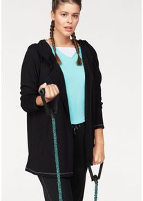 Große Größen Venice Beach Kapuzensweatjacke Gr. 52/54 schwarz für Damen