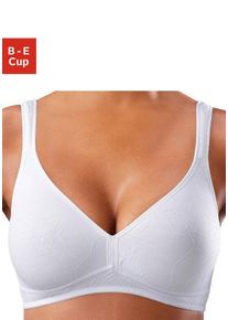 Große Größen Petite Fleur BH ohne Bügel aus Jacquardmaterial (2 Stück) Gr. 90C weiß/schwarz für Damen