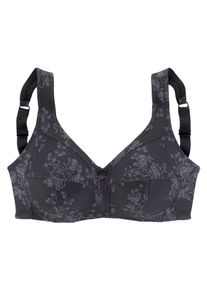 Creation Susa Große Größen Entlastungs-BH Gr. 95B schwarz geblümt für Damen